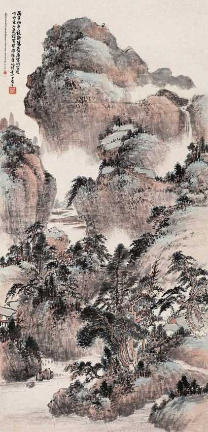 萧俊贤 丙子（1936年）作 衡阳旧居图 立轴